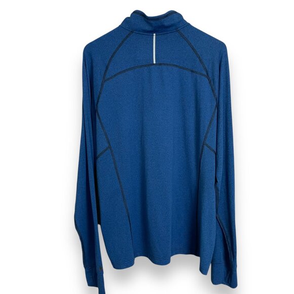 REI Quarter Zip Top Blue Men Size XL Shirt Stretch Knit Blue Pullover Hiking - Picture 2 of 10
